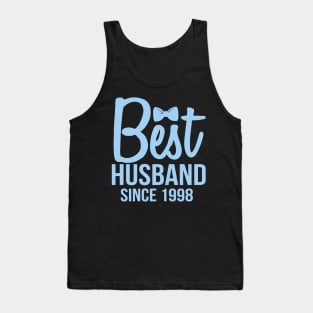 'Best Husband Since 1998' Sweet Wedding Anniversary Gift Tank Top